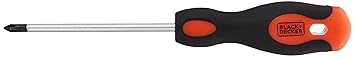 BLACK+DECKER BDHT62296 Steel Screwdriver-PH1x100mm (Orange & Black)