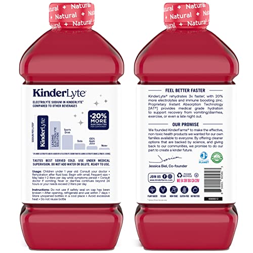 Kinderlyte Natural Electrolyte Solution | Doctor-Formulated For Rapid Rehydration | No Artificial Sweeteners, Colors Or Flavors (Strawberry, 6-Pack) #TOP2