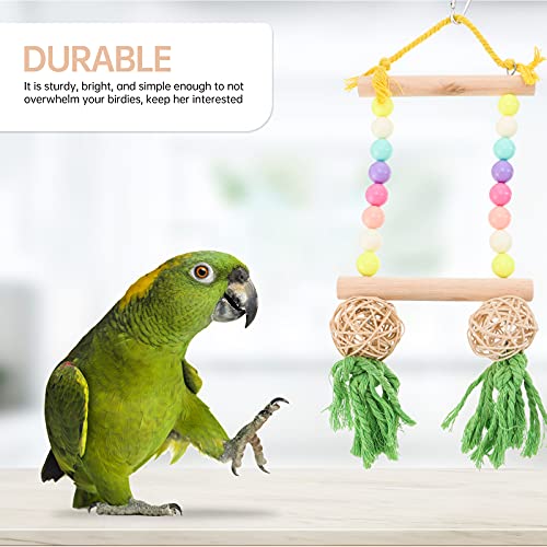 iplusmile Vogel Accessoire 1 st Huisdier Vogel Swing Papegaai Stand Swing Opknoping Kauwspeelgoed Tuin Decoratie - Afbeelding 6