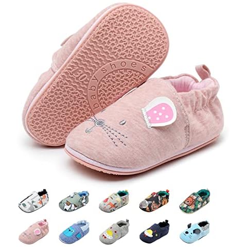 YloveM Chaussons Bébé Rose 12-18 Mois Cover