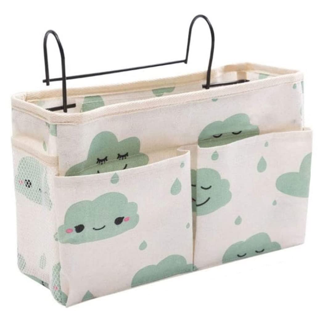 Perodlly Bedside Hanging Organizer Bunk Bed Storage Hanger Bag Pocket Dormitory Bed Caddy Green..