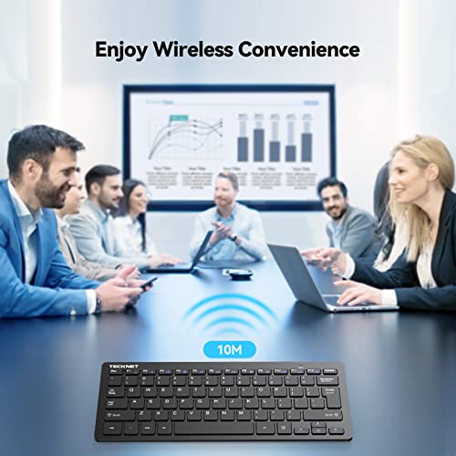 Tecknet Wireless Keyboard, 2.4G Portable Mini Computer Keyboard, Quiet Click, 12 Media Keys, Print Screen Key, Compact Ergonomic Usb Keyboard For Laptop, Desktop, Smart Tv, Notebook, Chromebook #TOP3