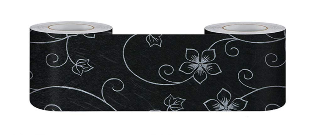 Wallpaper Borders for Kitchens self Adhesive Children's Room Winter Jasmine Removable Waistline Wall Sticker Waterproof Baseboard PVC Decorative Border 15cm X 500cm
