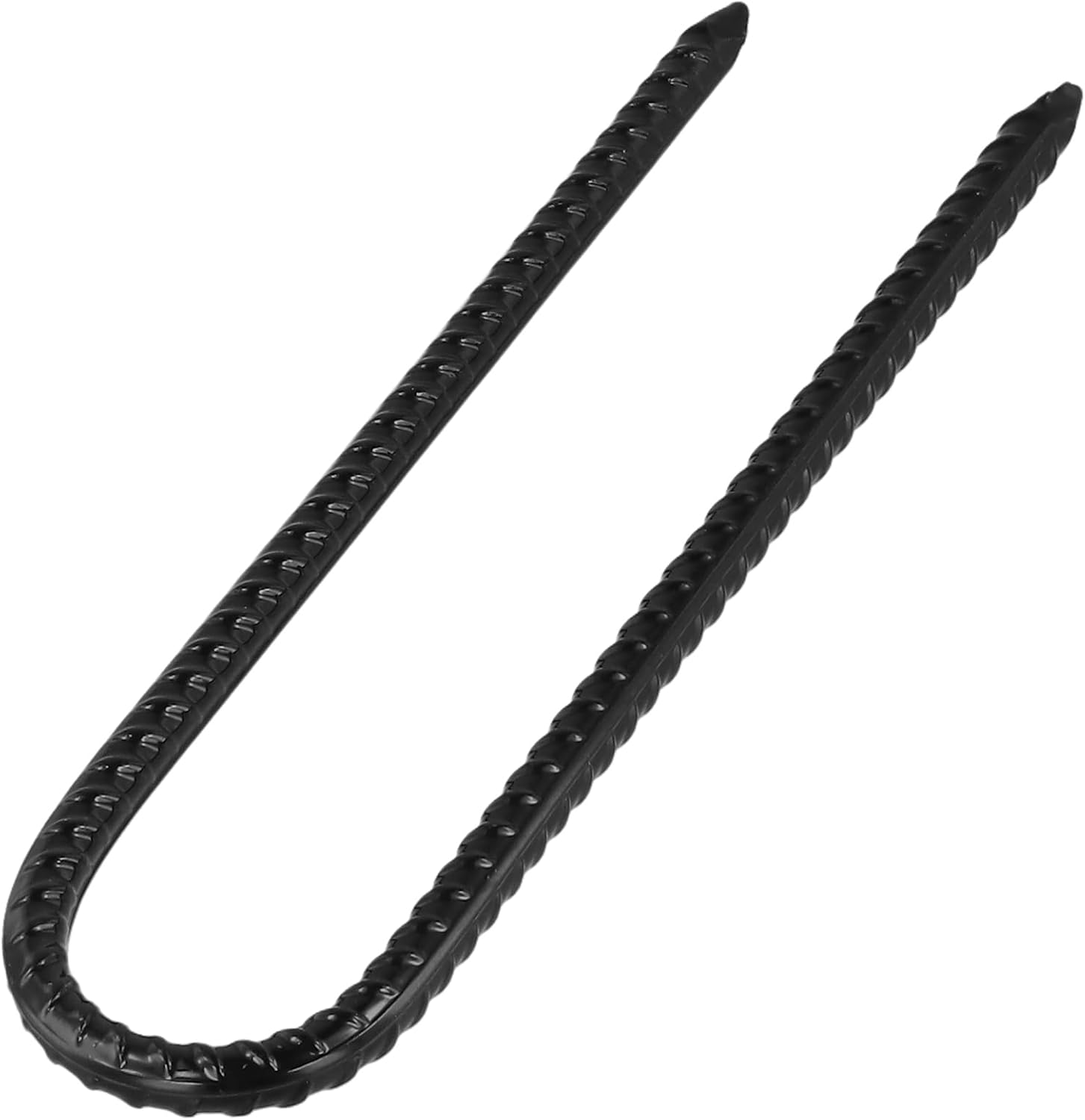 LEXININ 30 Pack U Rebar Stakes, 8 Inch Black Metal U Hook Ground Anchors for Tent Garden Fence