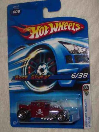 Hot Wheels 2006 First Editions #6 Bone Shaker Red #2006-6 Coche Coleccionista Coleccionista Mattel