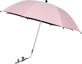 STARRY CITY Baby Pram Parasol with Adjustable Clamp,Children Buggy Sun-Proof Umbrella Clip On UPF 50+ Great for Pushchair,Strollers