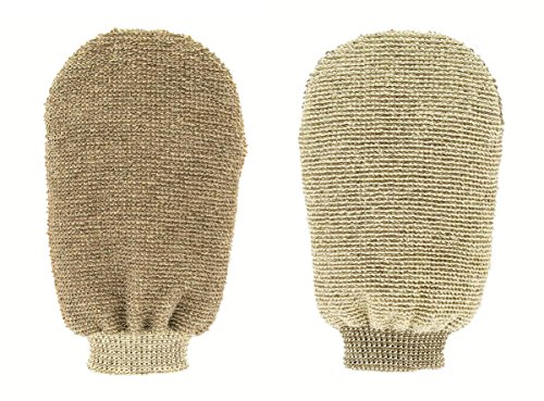 Riffi® BODY Massagehandschuh PEEL & WASH double effect 2 sides MEDIUM NATUR, Peelinghandschuh für ein glattes Hautbild & weiches Hautgefühl, vitalisiert den Kreislauf, 100% Natur-Mix, Made in Germany Cover