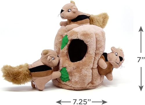 Miniatura 4 de Outward Hound Hide A Squirrel - Rompecabezas de peluche para perro, grande y Benebone Wishbone duradero, juguete masticable para masticadores
