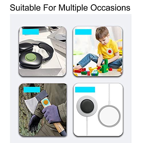 Ztowoto Siliconen Hoesje Compatibel met Airtag,Airtag siliconen beschermhoes niet-markering lijm 2 stuks (2-zwart) - Image 6