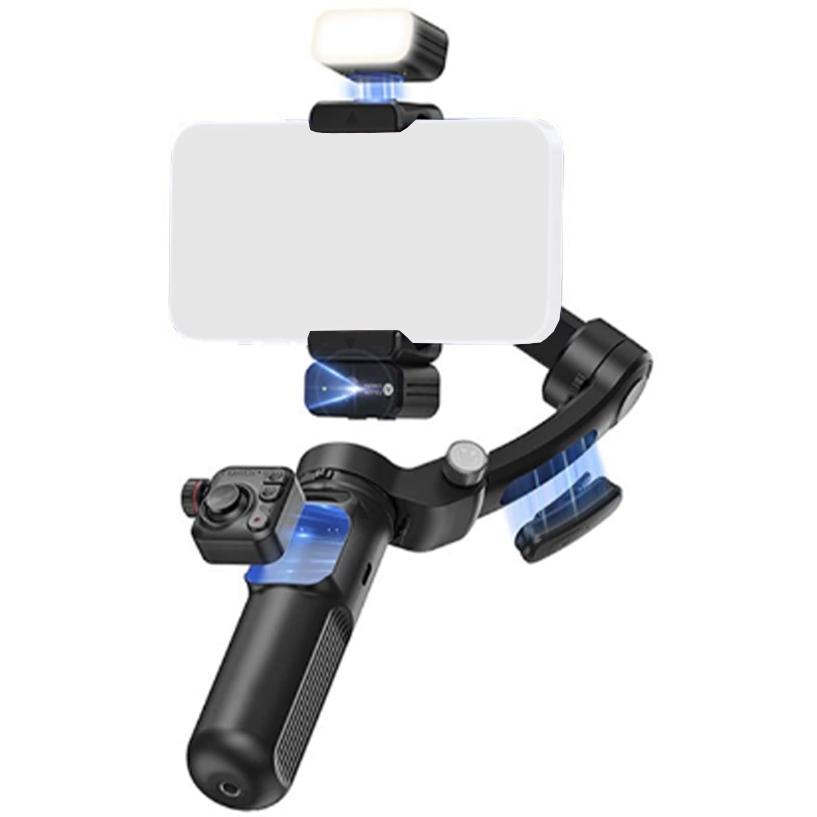Ortogonale 3Axis Stabilizzazione Gimbals AI Face Trackings Fill Light Lapel Mics per Vlog Video Phone Gimbals Stabilizzatore