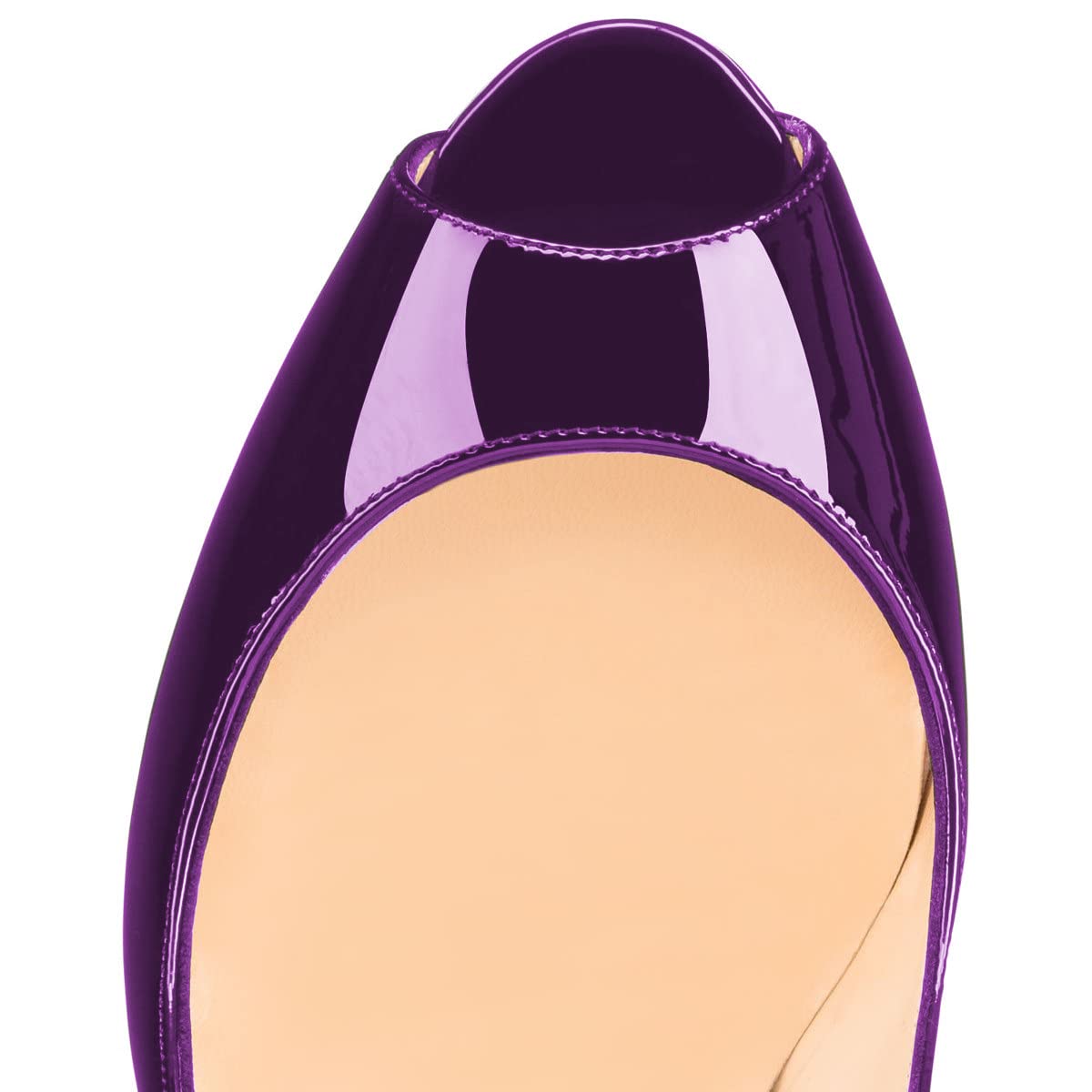 FSJ Women Sexy Chunky High Heels Platform Pumps Peep Toe Slide Fashion Dress Casual Shoes Size 4-15 US: 10 Winered