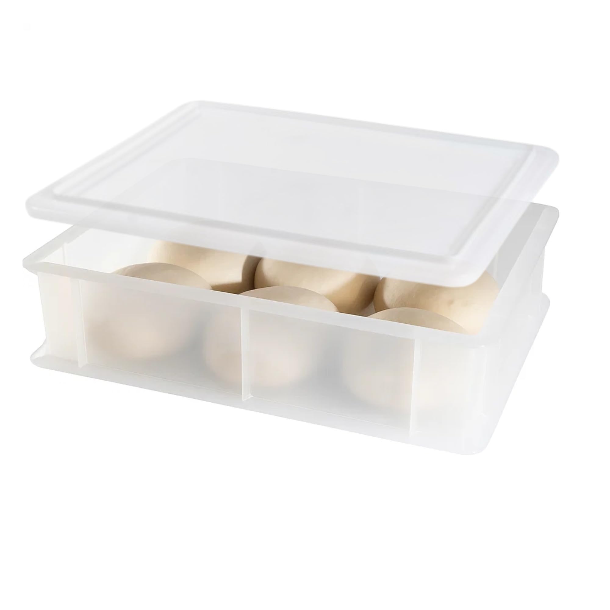 CookandSupply Container voor Pizza- en Broodrijzing BPA-free - Gecertificeerde Voedselgrade Deegcassette - Made in Italy - 1 Stapelbare Box 40x30x10 1 Deksel