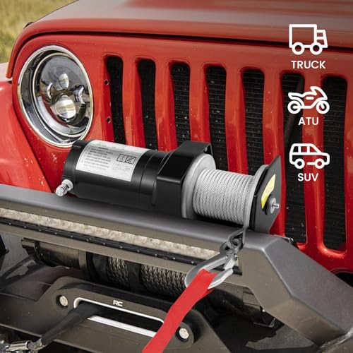 Foto von Trintion Elektrische Seilwinde 907kg 15 m Seil Winde 12V Elektrowinde Werkstatt Garage Boot Anhänger Quad ATV