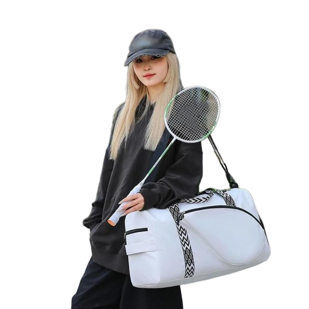JCVBN torba tenisowa dla kobiet mężczyzn tkanina Oxford Tote odpowiednia do pickleball squasha badmintona buty i sprzęt wiele kieszeni