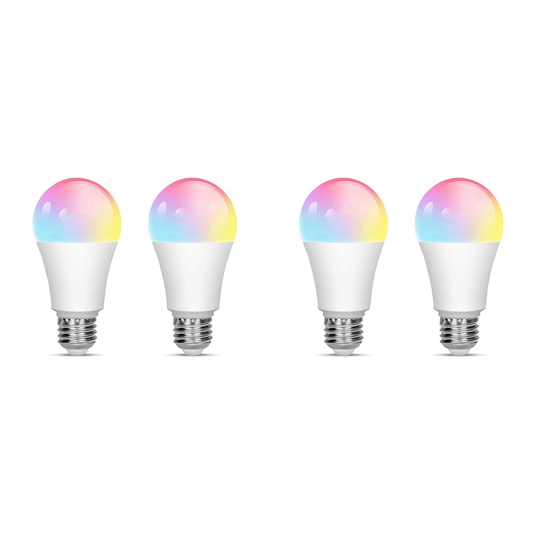 Ctrlzs 4Pcs Tuya Smart E27 Smart Bulb,Dimmable Wifi Bulb, Controlled Rgbcw Saving,Dimming And Color Adjustment 18W