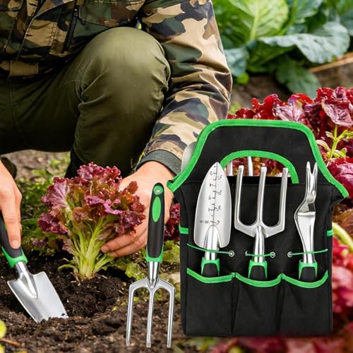 Herramientas De Jardinería Manual | Insumos de Plantas Portátiles y Resistentes a la Oxidación | Kit De Jardinería Y Utensilios,para Desherbar Airar Suelo Y Podar - imagen 3