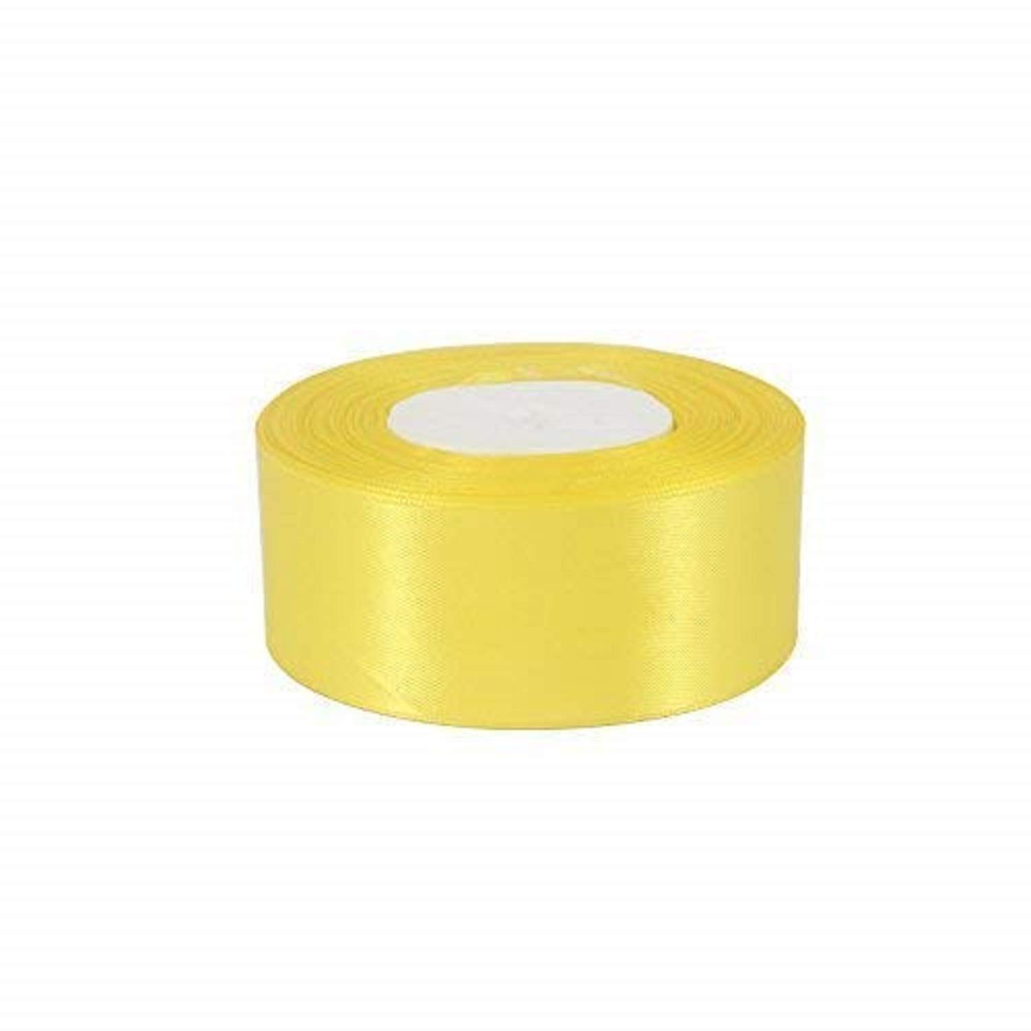 Event Decor Shop 40mm Yellow Satin Ribbon - Double Sided, 25 Metres