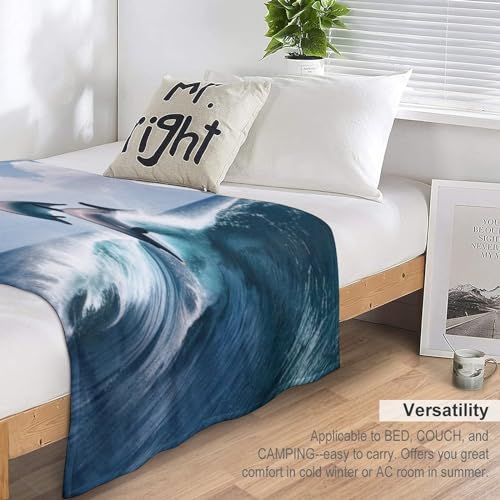 Manta de delfín extrasuave para sofá cama y televisión 7