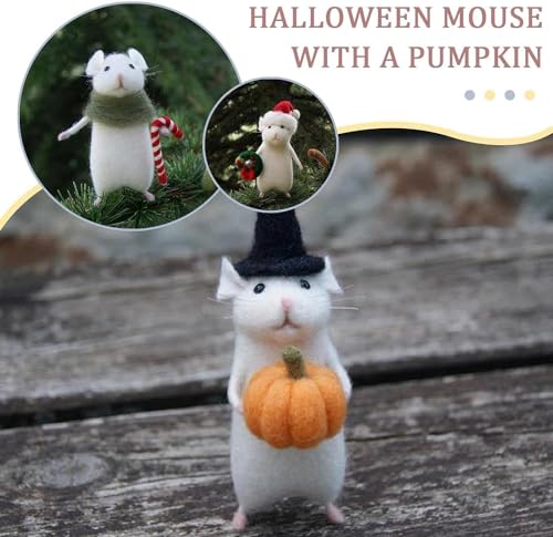 DABATO-Halloween-Mouse-with-A-Pumpkin-2024-New-Cute-Handmade-Wool-Felt-Christmas-Mouse-Ornament-Needle-Felted-Pumpkins-Animals-Decoration-Christmas-Home-Decoration-Gifts-B DABATO Halloween Mouse with A Pumpkin 2024 New Cute Handmade Wool Felt Christmas Mouse Ornament Needle Felted Pumpkins Animals Decoration Christmas Home Decoration Gifts B