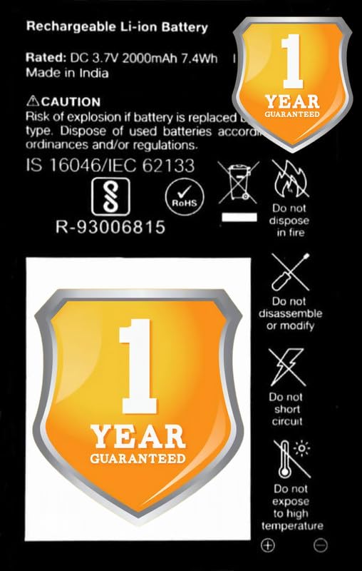 Image of Original Mobile Battery Compatible for Jio Phone 1 | Jio Phone 2 - (2000mAh) - 1 Year Warranty K7