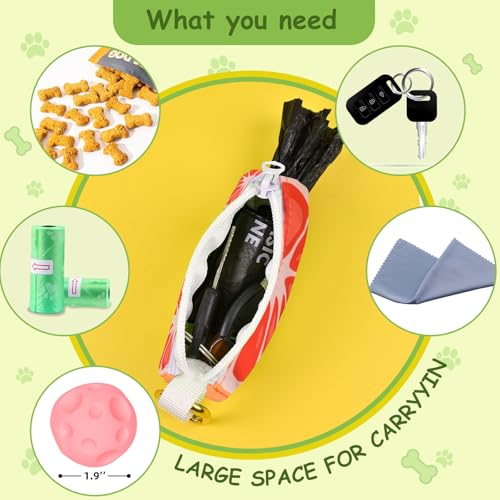 ICEMOOD Convenient Dog Poop Bag Holder Leash Attachment with Zipper Case for Potty Bags - Image 4