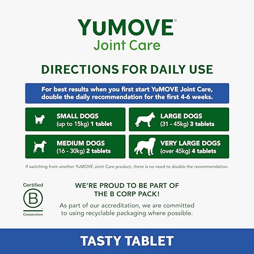 YuMOVE Senior Dog Joint Supplement, High Strength for Joint Care, Essential Dog Hip and Joint Support for Senior Dogs Aged 8+, 120 Tablets - Eco Friendly and Letter Box Ready Packaging - Image 6