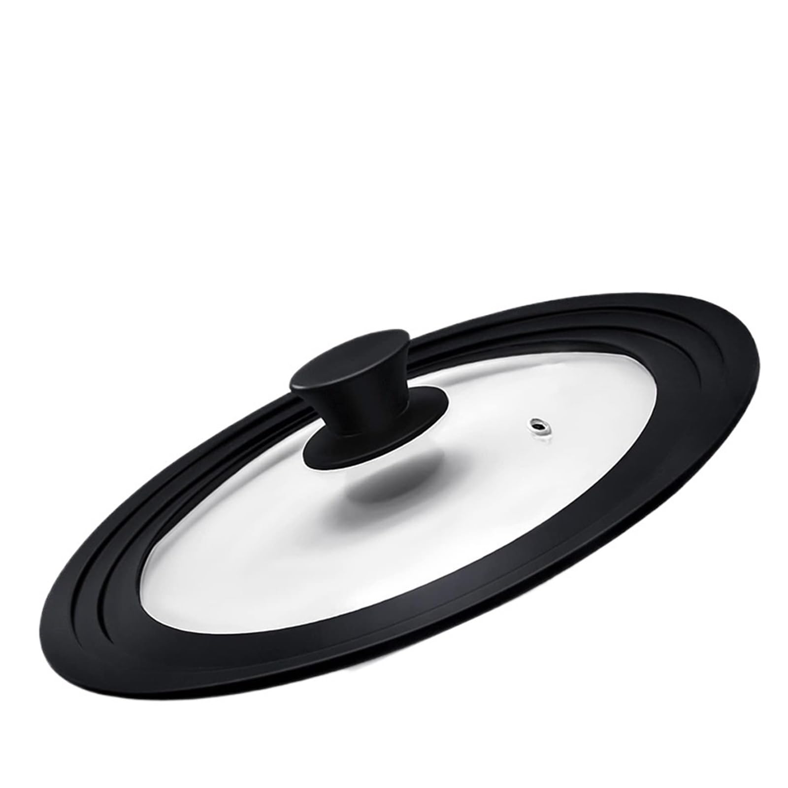 Tapas Universales For Ollas, Sartenes Y Sartenes, Tapa De Olla De Cocina Con Borde De Silicona Resistente Al Calor Y Vidrio Templado JT526(24-26-28cm)