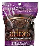 Adora Calcium Supplement Disk, Organic Dark Chocolate, 30 Count (Pack of 12)