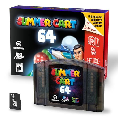 Image of Summer Cart 64 - Open Source N64 Flash Cartridge | 64DD Compatible + 32GB SD Card | Legacy Collector's Edition