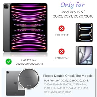 OMOTON PAPERSENSE 2 Pack Paper Screen Protector for iPad Pro 12.9 inch 2022/2021/2020/2018 Release, Anti-glare Matte PET Film with Easy Installation Tray, Draw Like on Paper, Ultra-Responsive