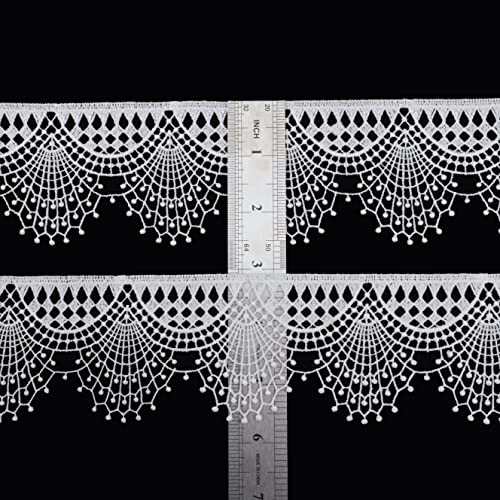 Idongcai Venice Lace Trim White Lace Trim Crochet Floral Lace Fabric 2023 New Lace Trim Crafting Scalloped Edge For Sewing, Gift Wrap, Wedding Decoration, Diy Art Crafts #TOP2