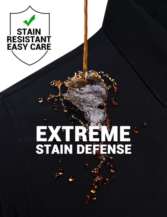 DiBanGu Mens Stretch Dress Shirt Long Sleeve Button Down Shirt Cotton Business Casual Shirts with Inner Contrast Wedding Prom2