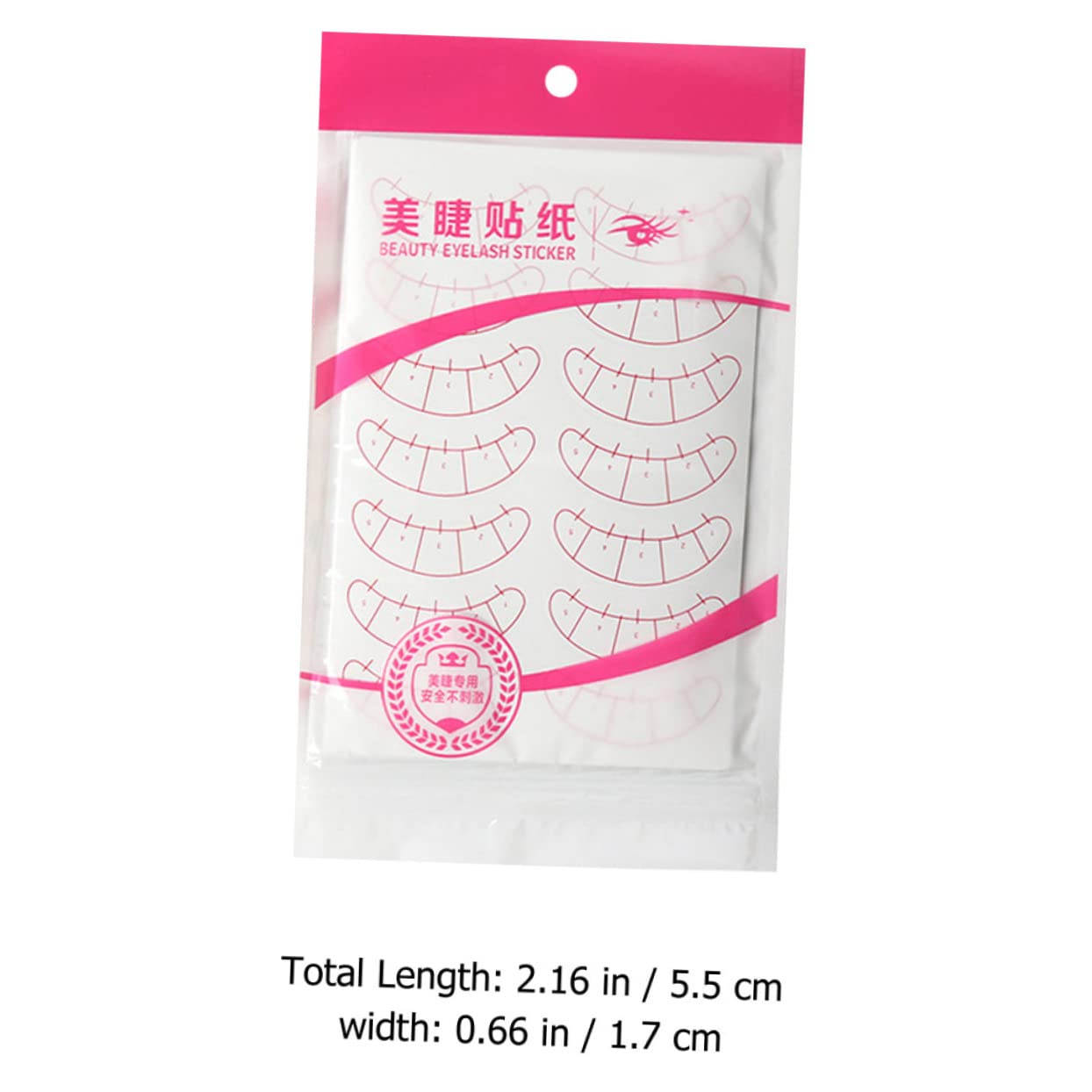 PartyKindom 20 Sheets 5-Point Eyelash Positioning Stickers Curved for Easy Application Eyelash Extension Training Pad