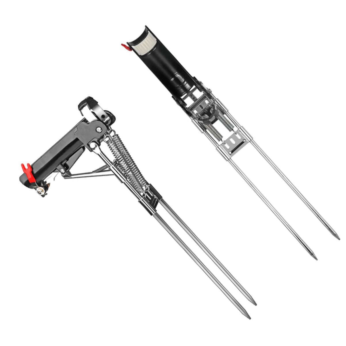 Kisangel Soporte de Pesca de Pesca Equipo de Pesca bastidores de Barras Portacañas automático Inserto de caña de Pescar Soporte automático para cañas de Pescar Acero Inoxidable Black