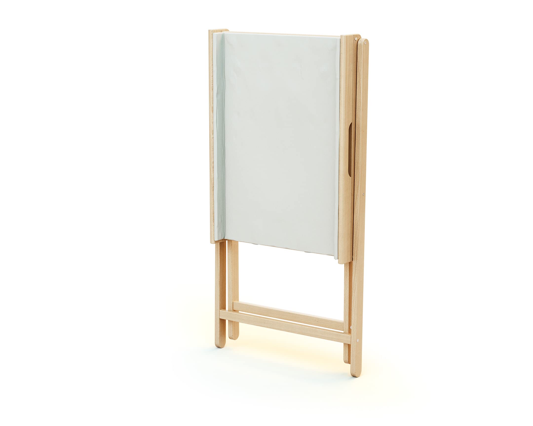 WEBABY - Table à langer pliante PALA Hêtre verni | Dimensions ouverte (L x l x H) : 78 x 58 x 90,5 cm | Dimensions pliée (L x l x H) : 58 x 11,5 x 111,5 cm | Matelas PVC inclus