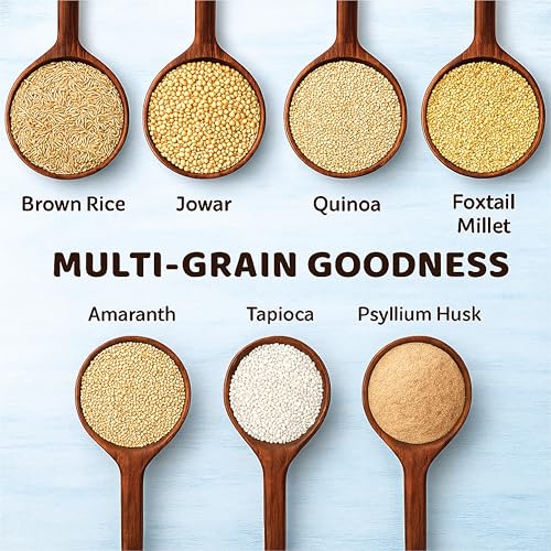 Image of Jus' Amazin Certified Gluten Free Atta (4kg) | Makes Fluffy & Soft Chapatis | Multigrain (Millets, Quinoa, Amaranth) | Certified Gluten Free (Lab Tested) | Multipurpose (Chapati, Poori, Paratha, Baking)