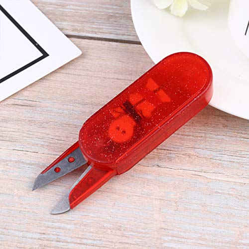 HEALLILY 4 Pcs Mini Caixa de Armazenamento Tesoura DobrÃ¡vel V-Tipo PortÃ¡til Cortador de Papel Cisa