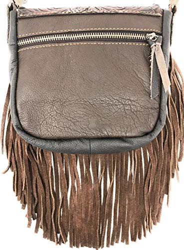 Texas West Western Genuine Leather Cowgirl Crossbody Messenger Fringe Laser Cut Purse Bag in 5 colors4