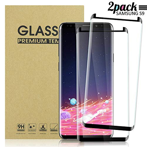 Bowen [2-Pack] Galaxy S9 Screen Protector Tempered Glass,[Anti-Fingerprint][No-Bubble][Scratch-Resistant] Glass Screen Protector for Samsung Galaxy S9