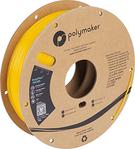 Polymaker PolyFlex TPU95 2.85mm Yellow 0.75kg Filament