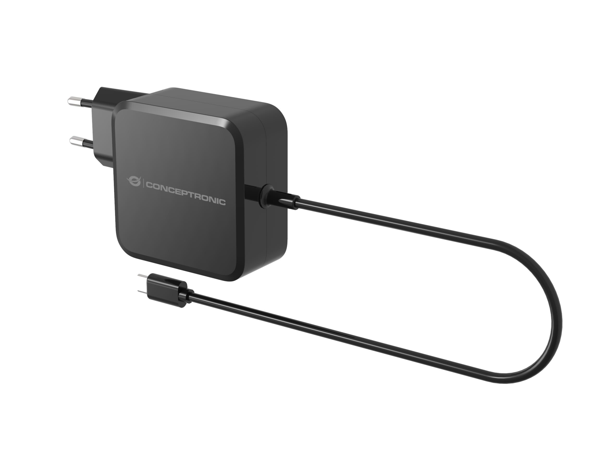 CONCEPTRONIC OZUL05BE - Caricatore USB USB per PC da 100 W, cavo USB-C integrato