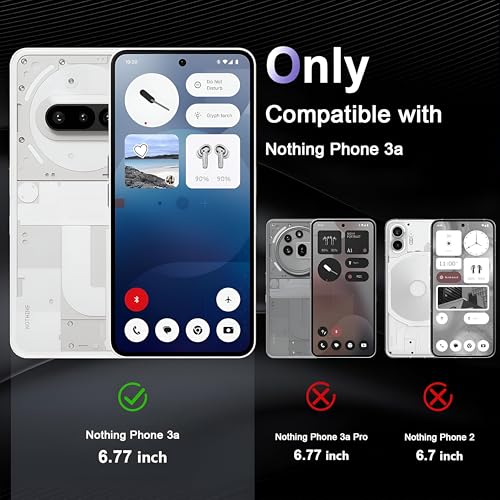 Image of Anti-Yellow Clear Case for Nothing Phone 3a | UV Shield Technology | Zero-Yellowing Formula | Drop Protection (TPU + Polycarbonate | Crystal Clear)