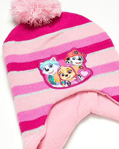 Nickelodeon Paw Patrol Girls Winter Hat and 2 Pair Mittens or Gloves (Age 2-7)3