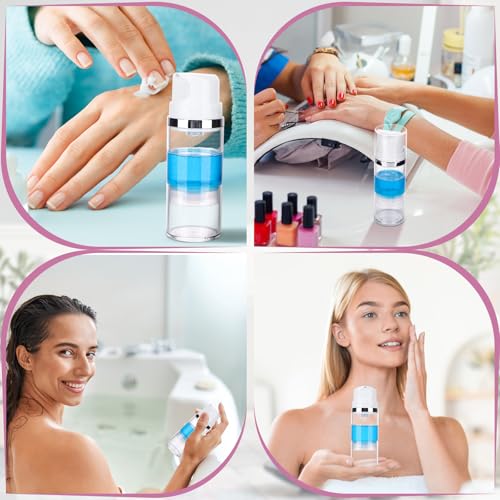 Image of Segbeauty 3.38oz Vacuum Cosmetic Travel Bottle,3Pcs 100ml Airless Pump Bottles Refillable Cosmetic Containers Moisturizer Dispenser Airless Cosmetic Pump Container Travel Pump Bottles for Toiletries