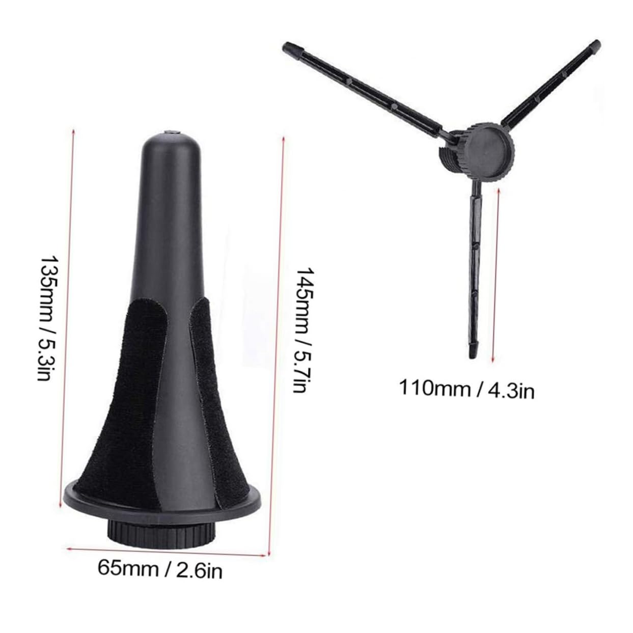 VANZACK Folding Clarinet Stand Oboe Bracket Portable Three Legged Support for Wind Instruments Durable Material Stable Design for Musicians Performers