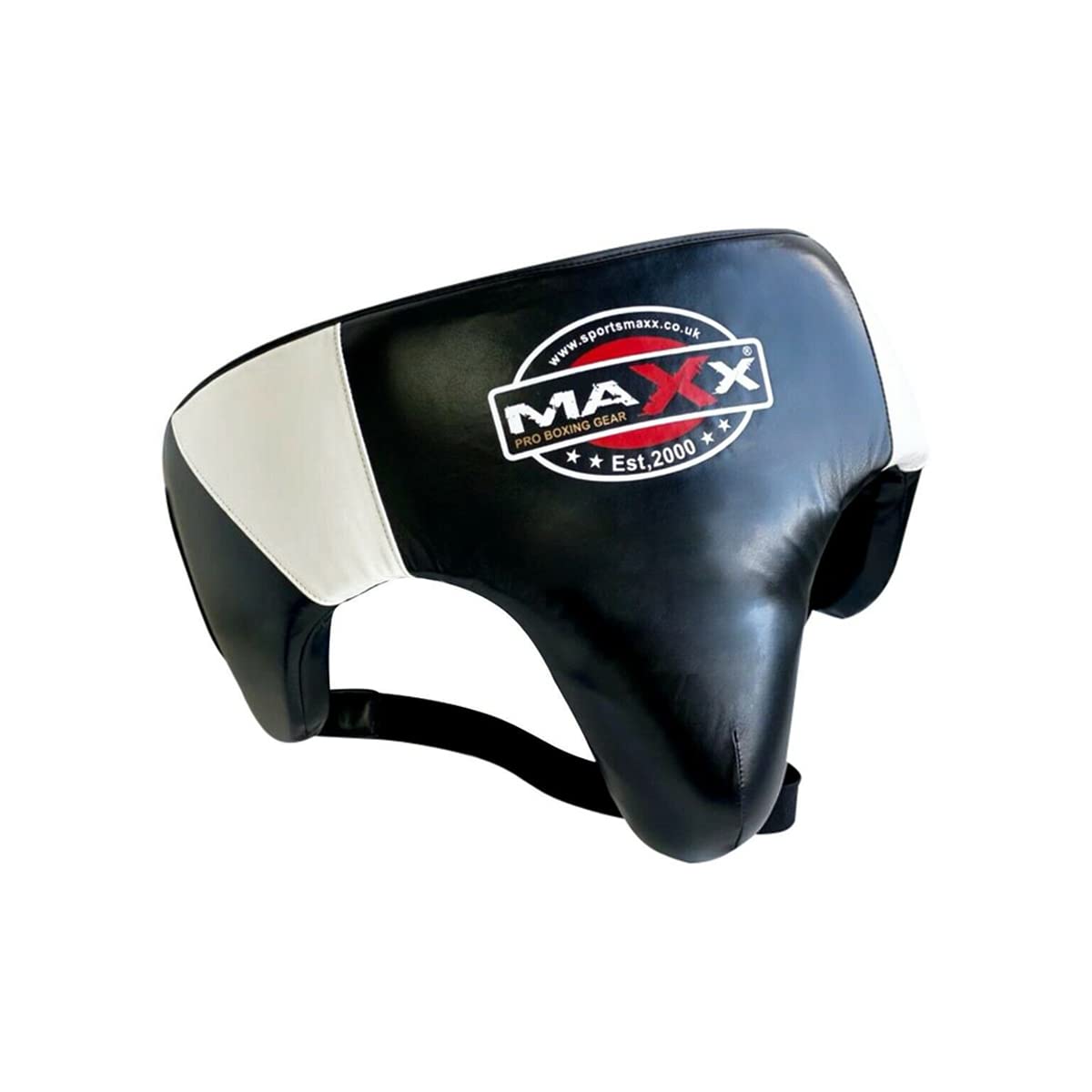 Boxing Groin Guard for Boxing, Sparring, Muay Thai, Kickboxing and MMA, Kickboxing and MMA Fighting, and Martial Arts Training No Foul Abdominal (BLACK WHITE, M)
