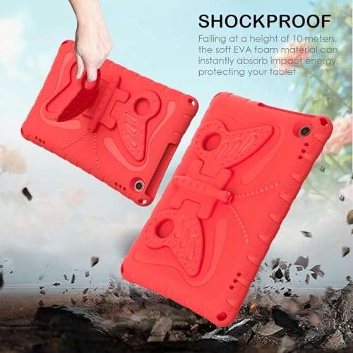 Coque Fire Max 11 2023 antichoc EVA rouge enfant avec sangle - 2