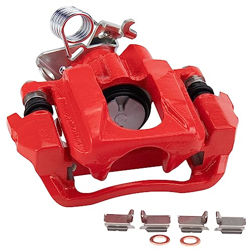 Image of TRQ Front and Rear Brake Caliper Set Performance Brackets Compatible with 2010-2012 Ford Flex 2011-2018 Explorer 2013-2018 Taurus 2010-2013 Lincoln MKT