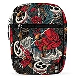 サッチェル 和柄 雷神 クロスボディバッグ ショルダー 小さな小銭入れ メッセンジャー ミニサッチェル 向けバッグ ウエスト 大容量 レディース カジュアル メンズ 軽量 多機能 デート 手提げ