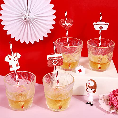 24 pitillos temáticos de fiesta graduación enfermería miniatura 2